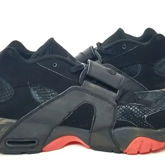 NIKE AIR VEER "Premium" Black Anthracite Atomic Red Sneakers Trainers Size 10.5 - Picture 8 of 11